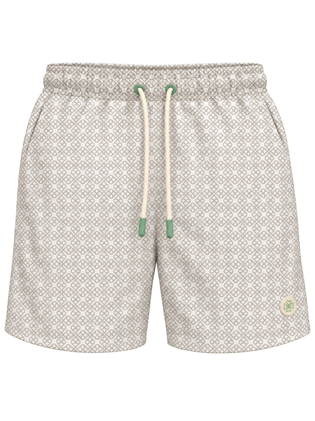 The Ty Short in Grey & Ivory, front