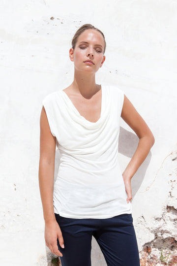 Draped Top - Sea Island