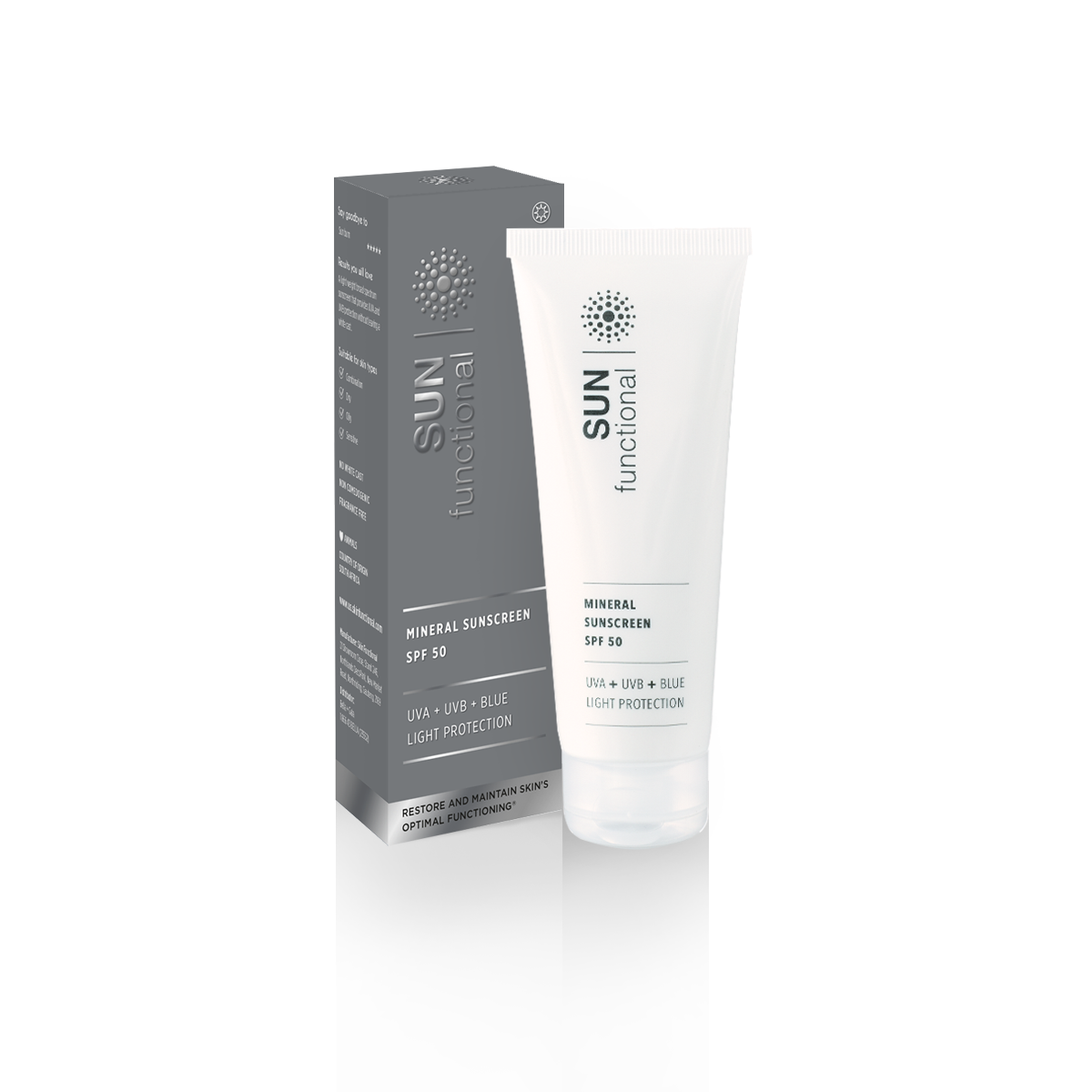 UVA, UVB + Blue Light Protection (Mineral Sunscreen SPF 50)