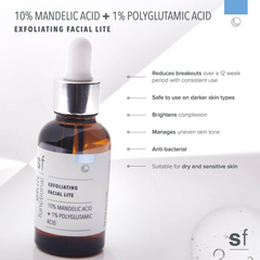 Exfoliating Facial Lite (10% Mandelic Acid + 1% Polyglutamic Acid)