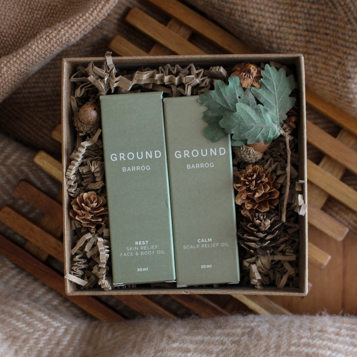 Codail go Sámh (Cancer Care) (Small Gift Box - Rest Body Oil & Calm Scalp Relief)